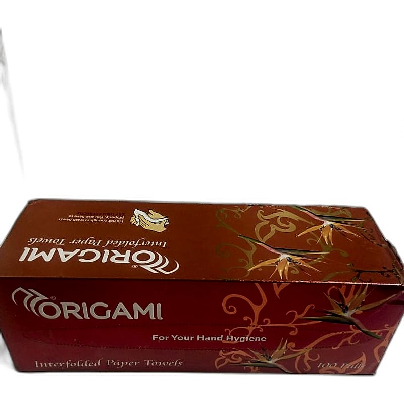 ORIGAMI INTERFOLD PAPER TOWELS 100 PULLS