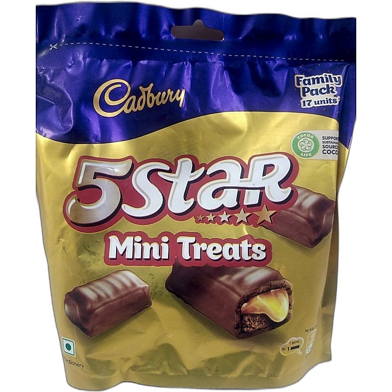 CADBURY 5 STAR BITES MINI TREATS 15 UNITS 133.5GMS