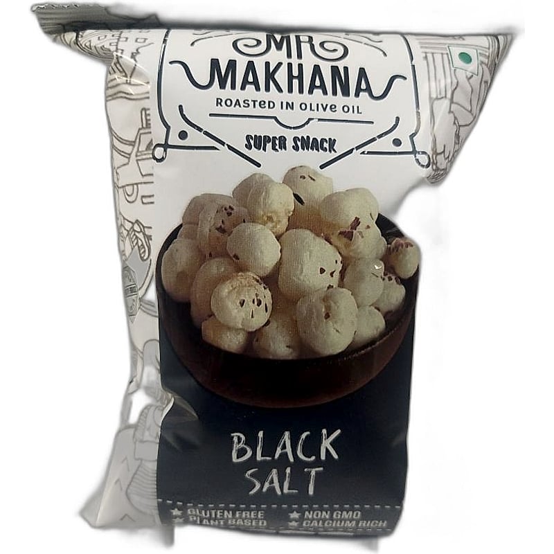 MR MAKHANA BLACK SALT POPPED SEEDS 21GMS
