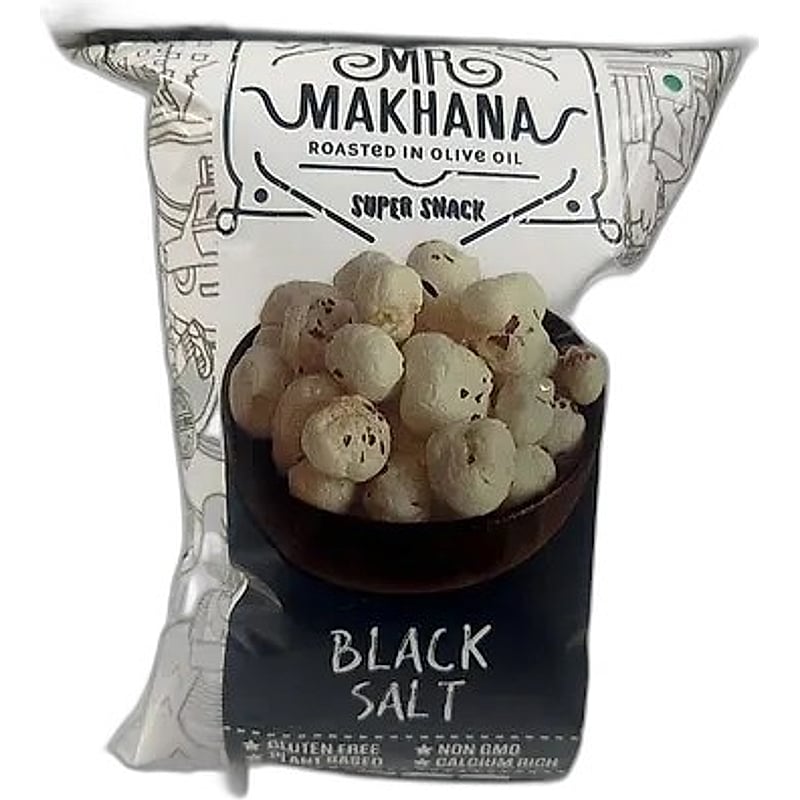 MR MAKHANA BLACK SALT POPPED SEEDS 21GMS