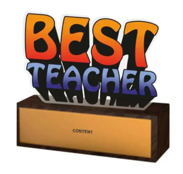Acrylic Trophy - FT 375 - Best Teacher