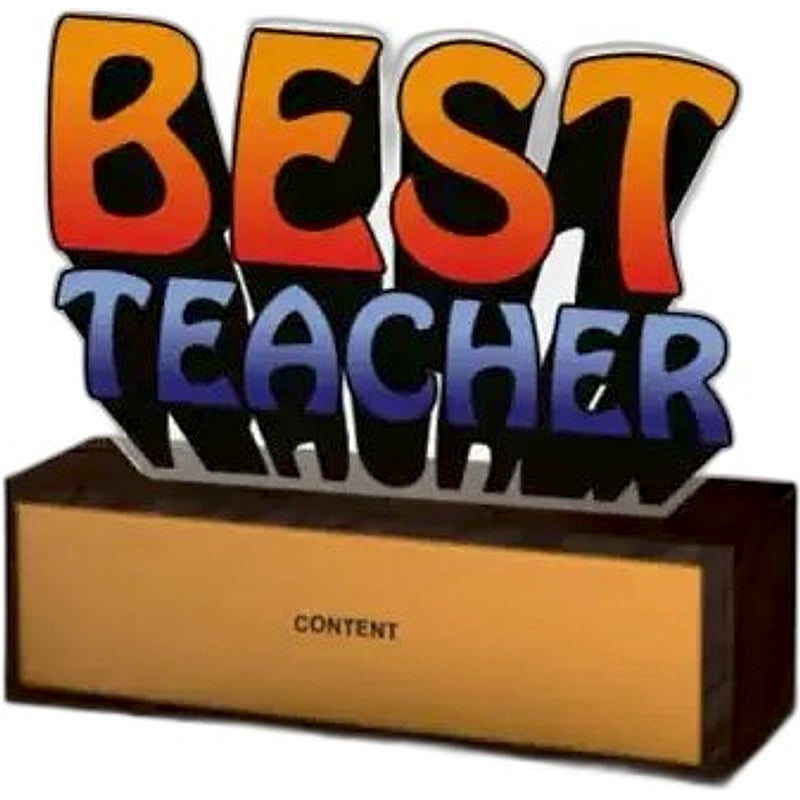Acrylic Trophy - FT 375 - Best Teacher