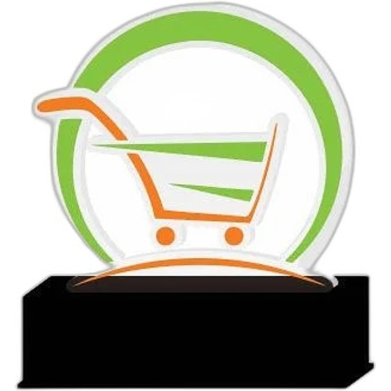 Acrylic Trophy - FT 493 - Shopping Cart Award