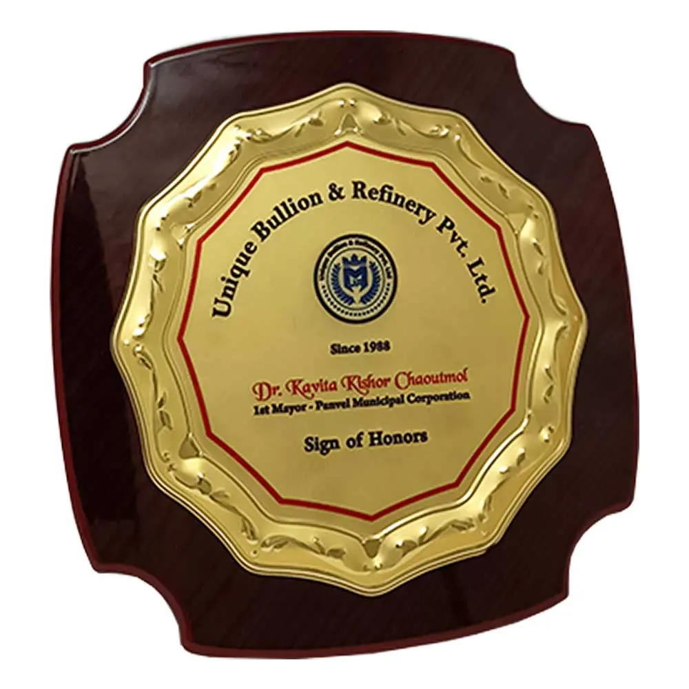 Wooden Plaque - FTAM 10666 - Gold