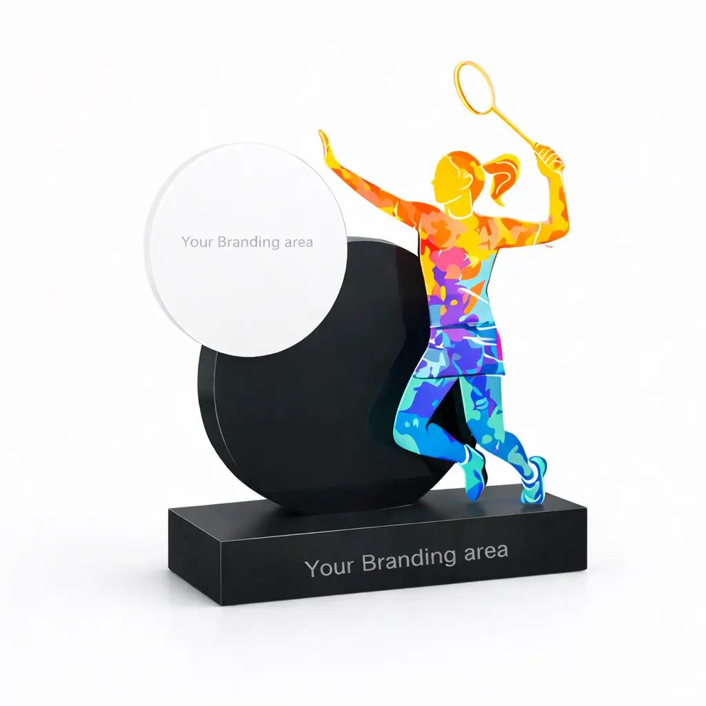 Acrylic Trophy - FT 729 - Badminton