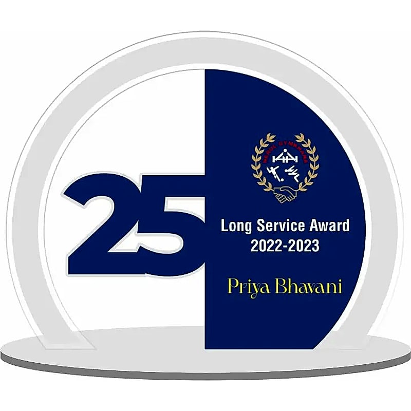 Acrylic Trophy - FT 710 - 25 Year Long Service Award