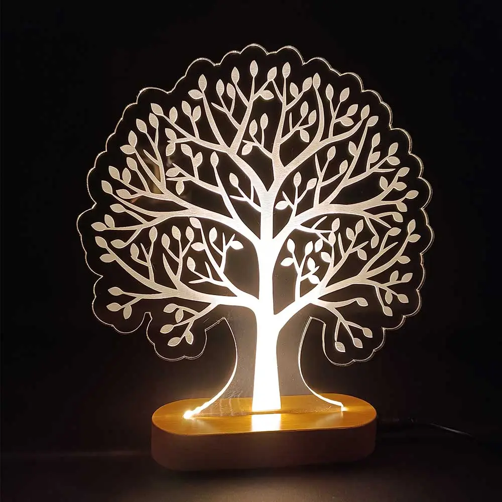 FT 712 - Acrylic Made Personalized LED Tree Trophy