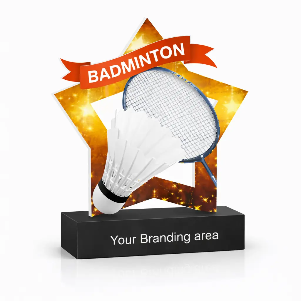 Acrylic Trophy - FT 727 - Badminton