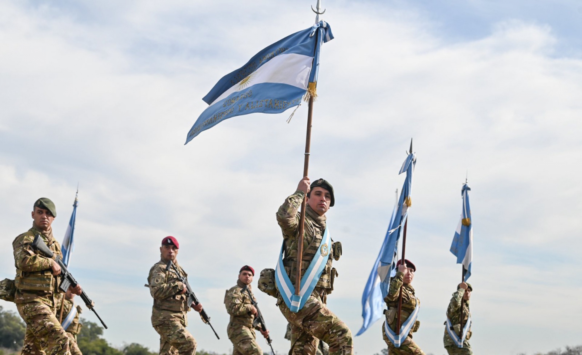 Soldado con su familia