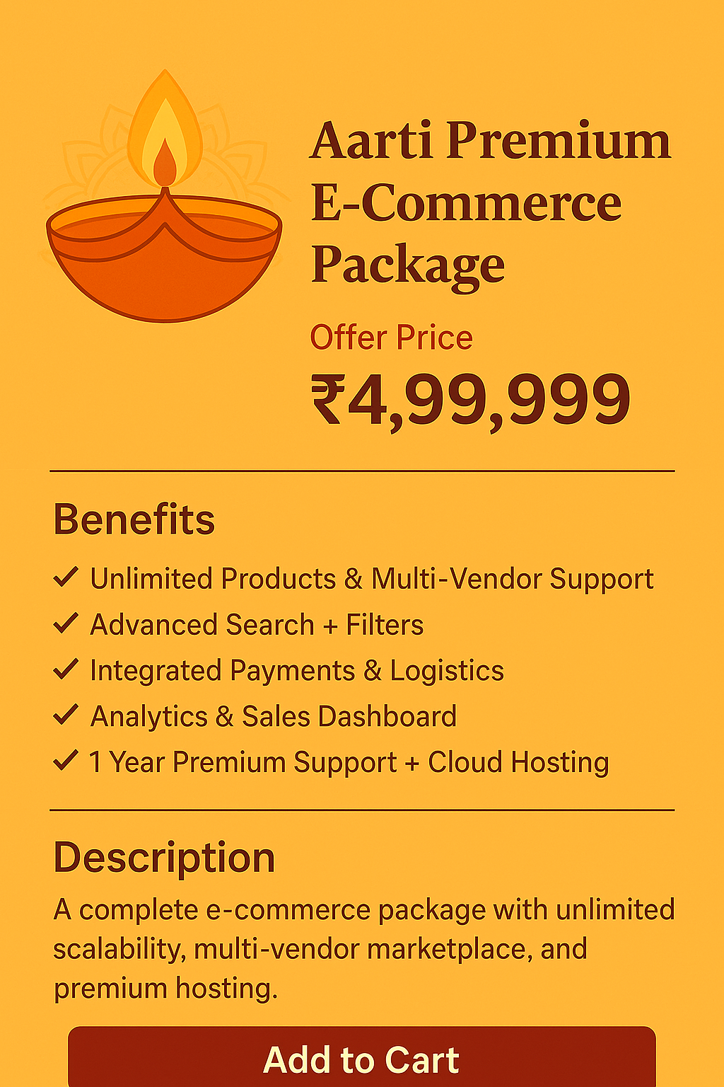 Aarti Premium E-Commerce Package Logo