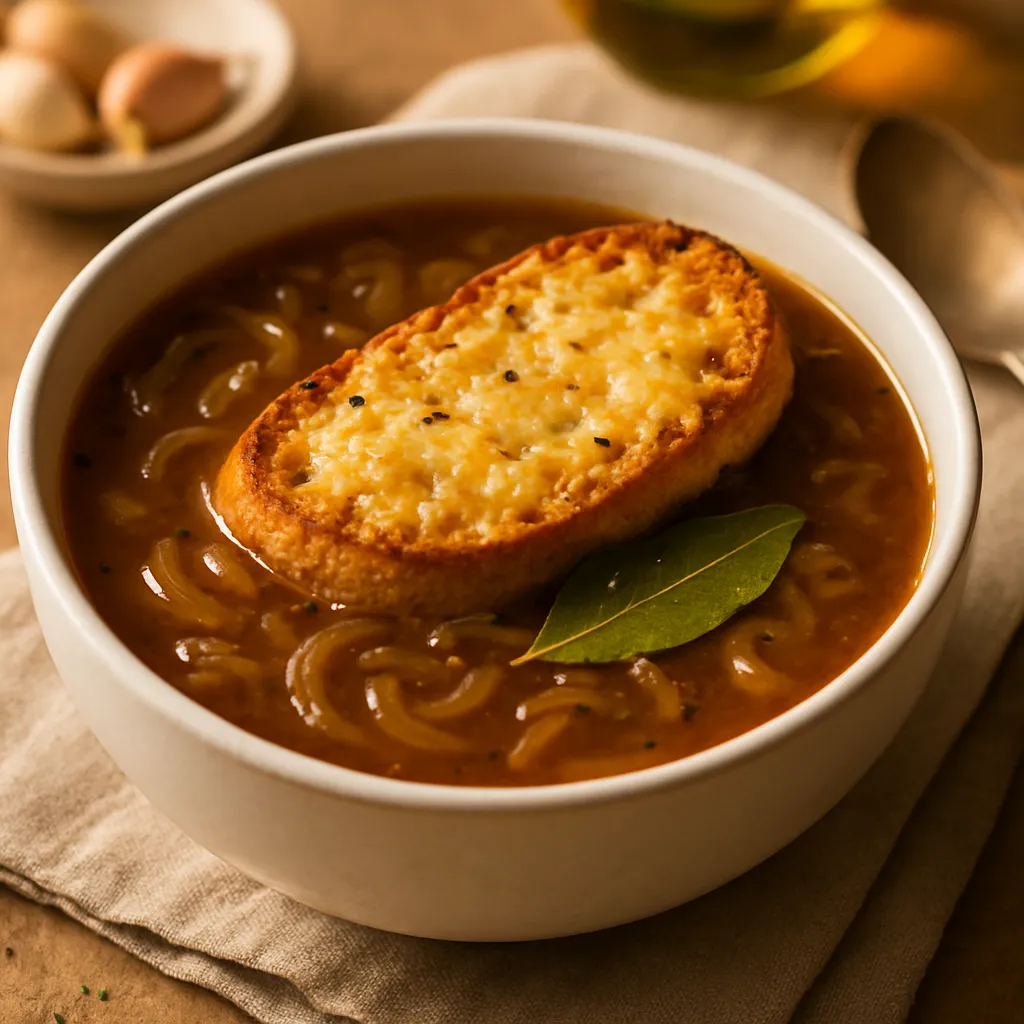 Vegan french onion soup