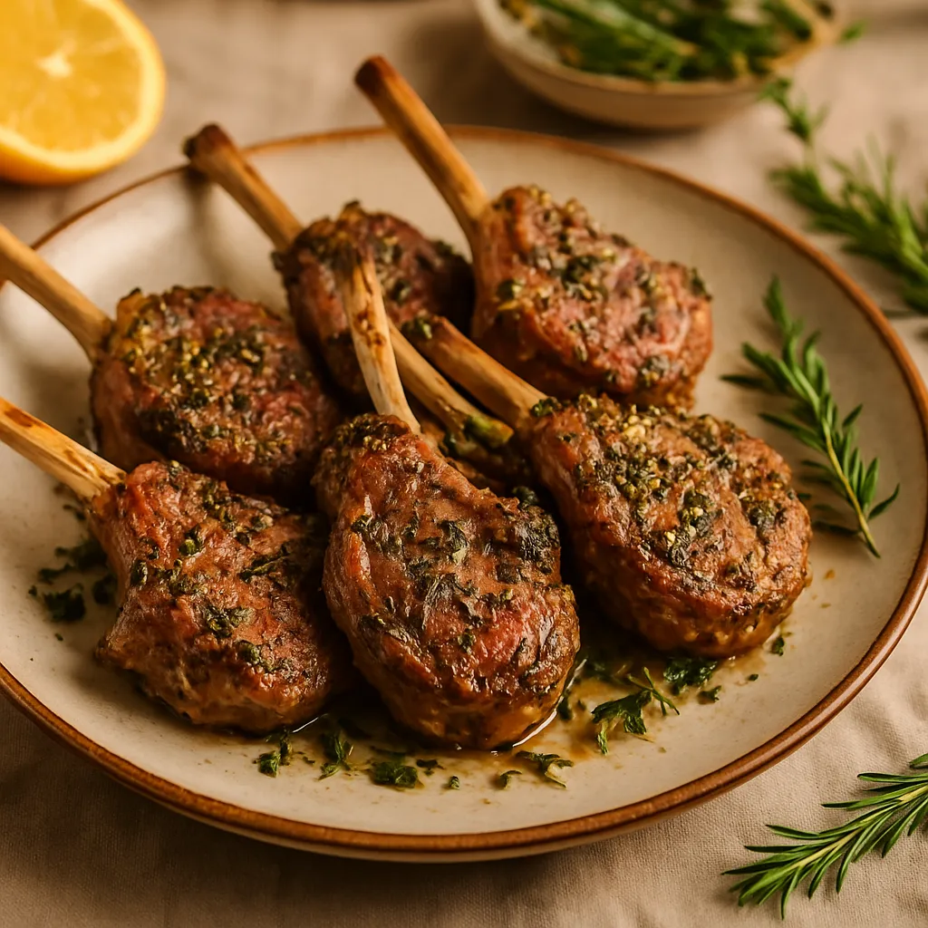 Photo of Classic Greek Roasted Lamb Lollipops with Herb Marinade