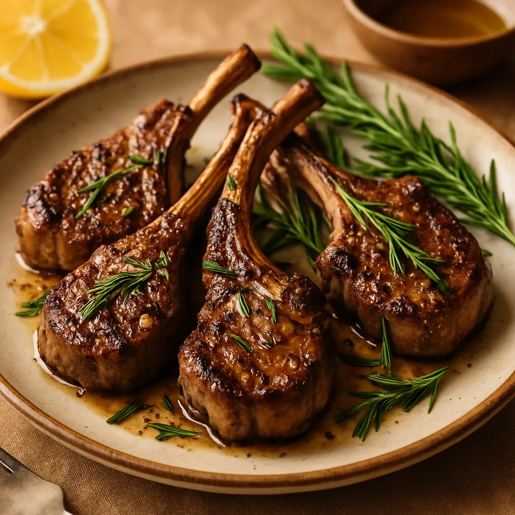 Photo of Grilled Lamb Chops with Rosemary Marinade