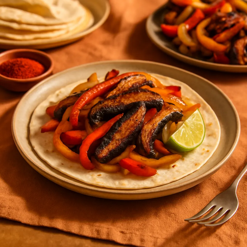 Chili-Spiced Grilled Portobello Fajitas