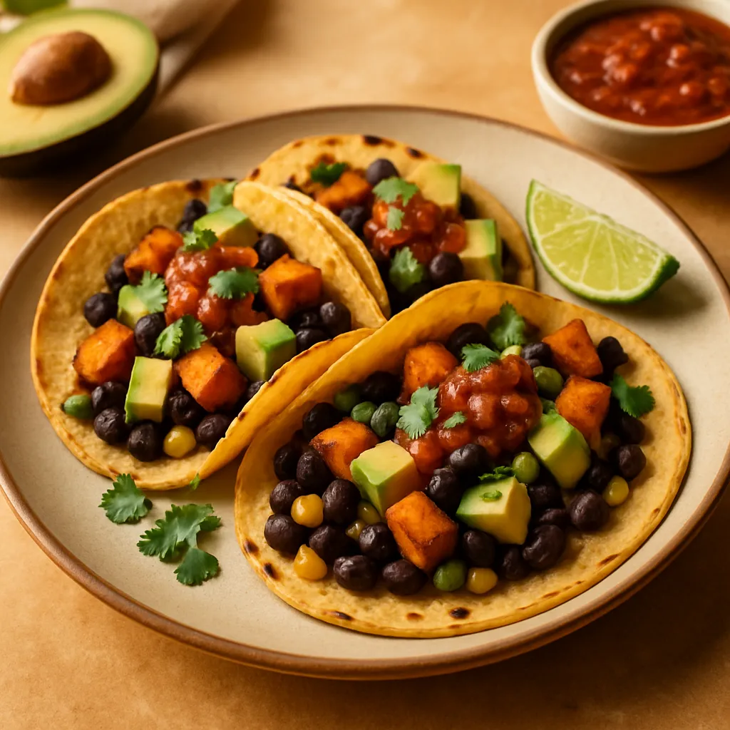 Sweet Potato and Black Bean Breakfast Tacos