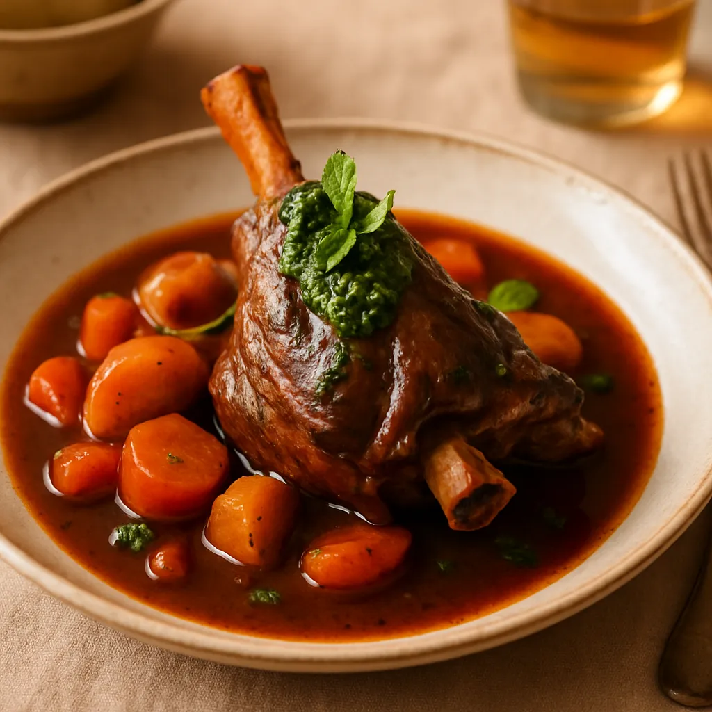 Photo of Lamb Shank with Mint Sauce