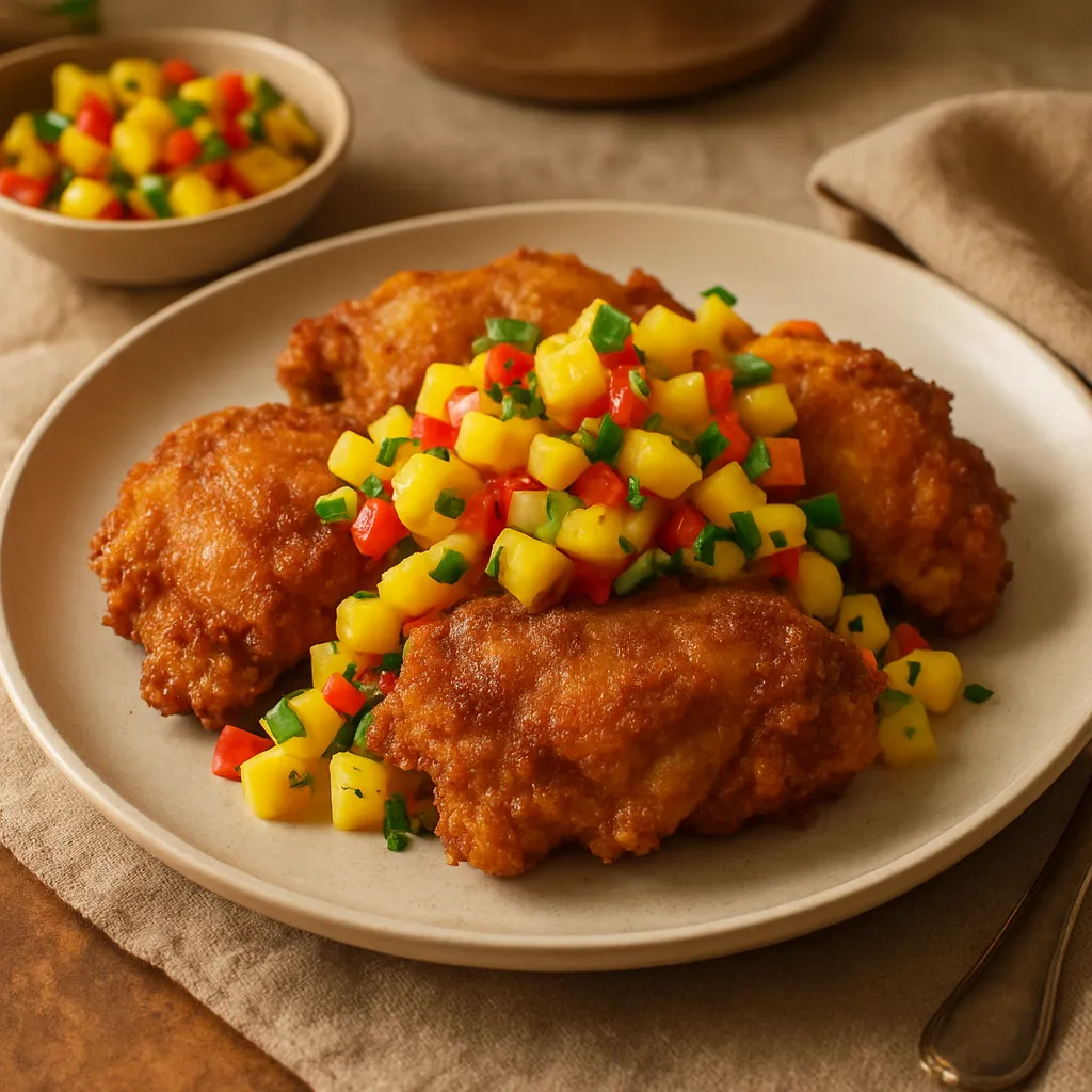 Photo of Crispy Chicken with Mango Salsa