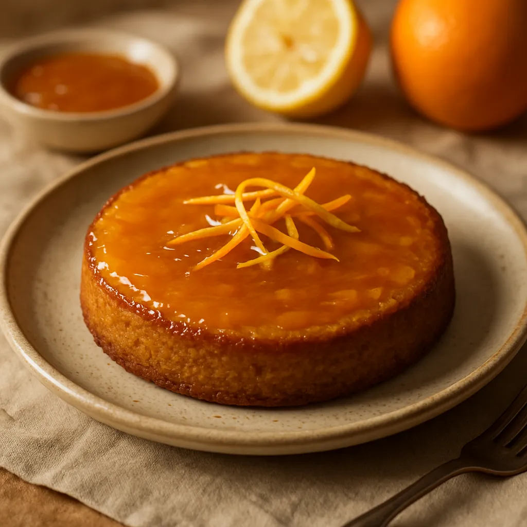Citrus & Almond Flourless Cake with Apricot Glaze