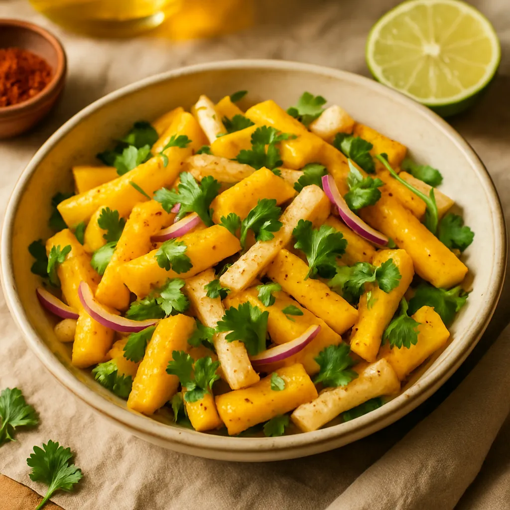 Mango and Jicama Salad with Chili Lime Dressing