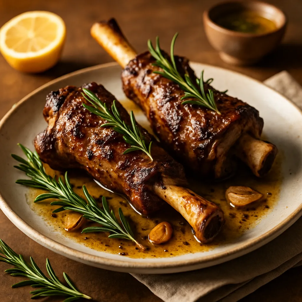 Photo of Grilled Lamb Shanks with Rosemary and Garlic