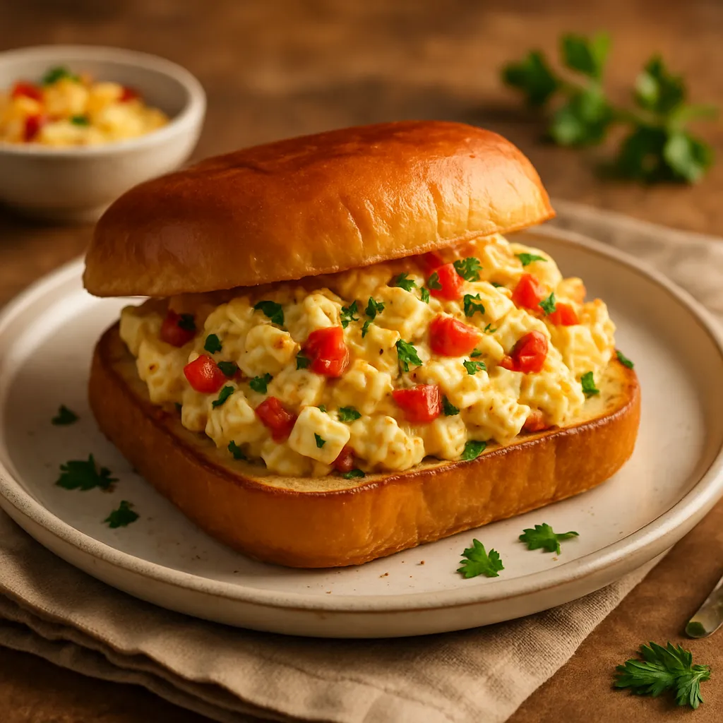 Photo of Roasted Red Pepper Egg Salad Sandwich