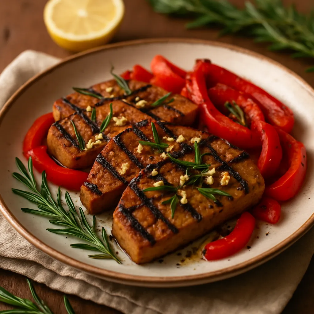 Grilled Seitan with Rosemary and Garlic