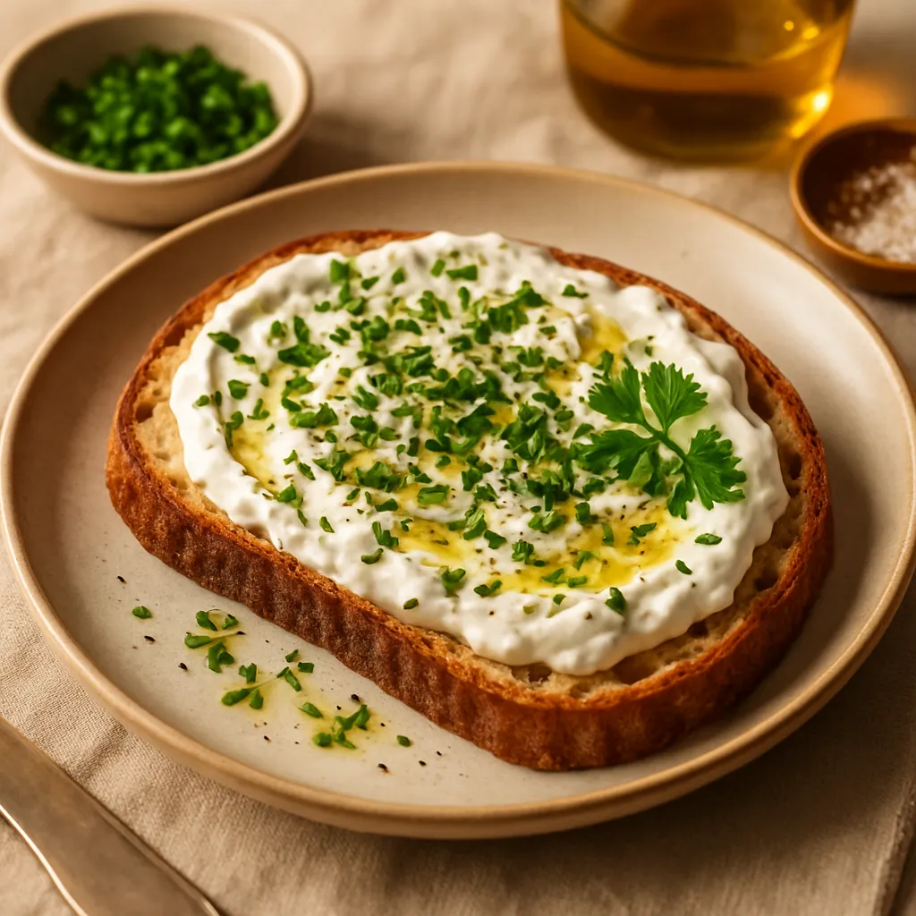 Sourdough Bread with Quark and Chives
