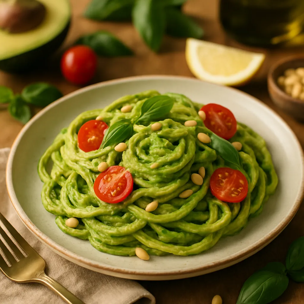 Zucchini Noodles with Avocado Pesto