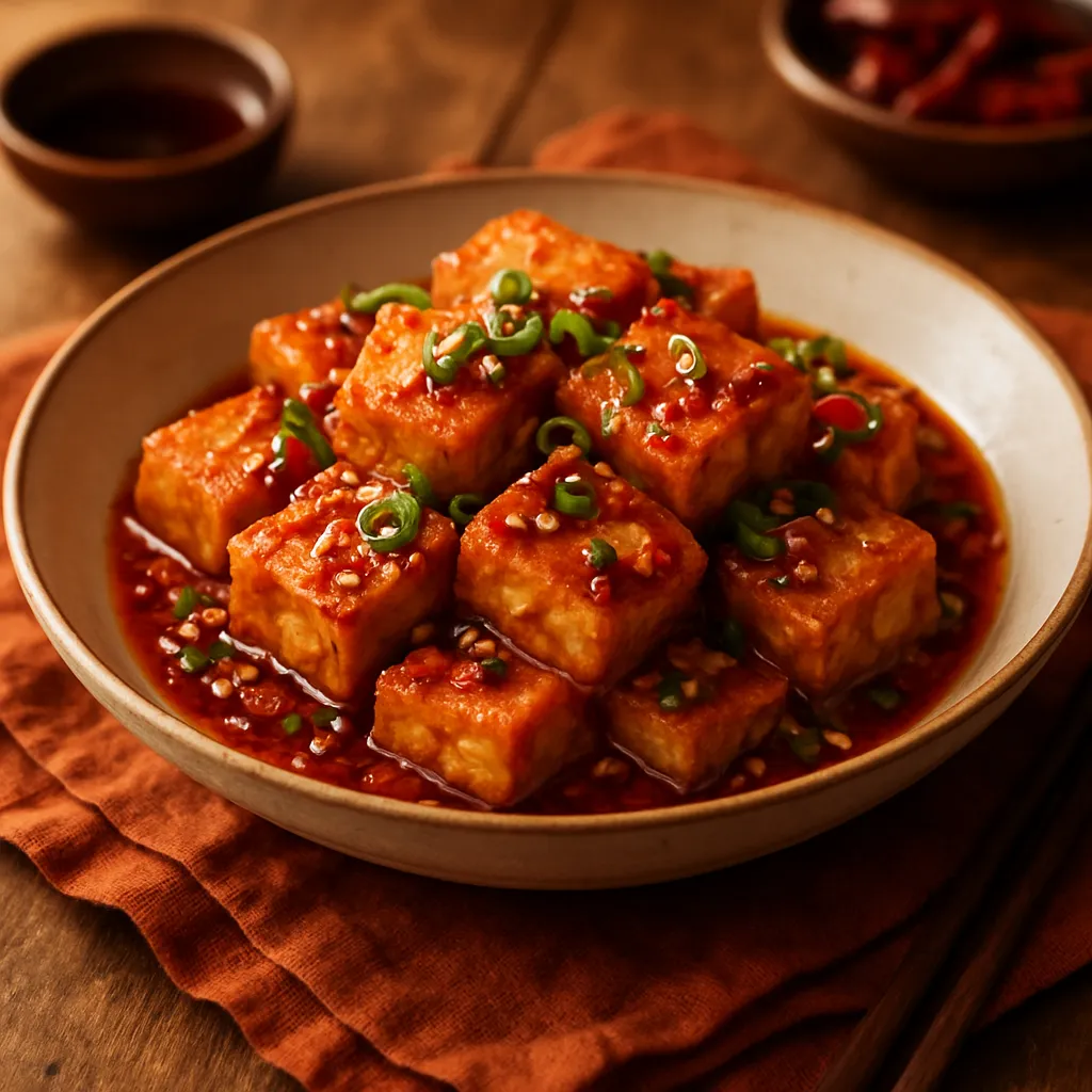 Crispy Tofu with Spicy Sauce (香辣豆腐)
