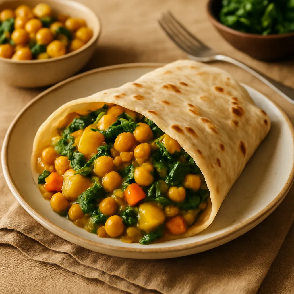 Photo of Vegetable Roti with Chickpeas