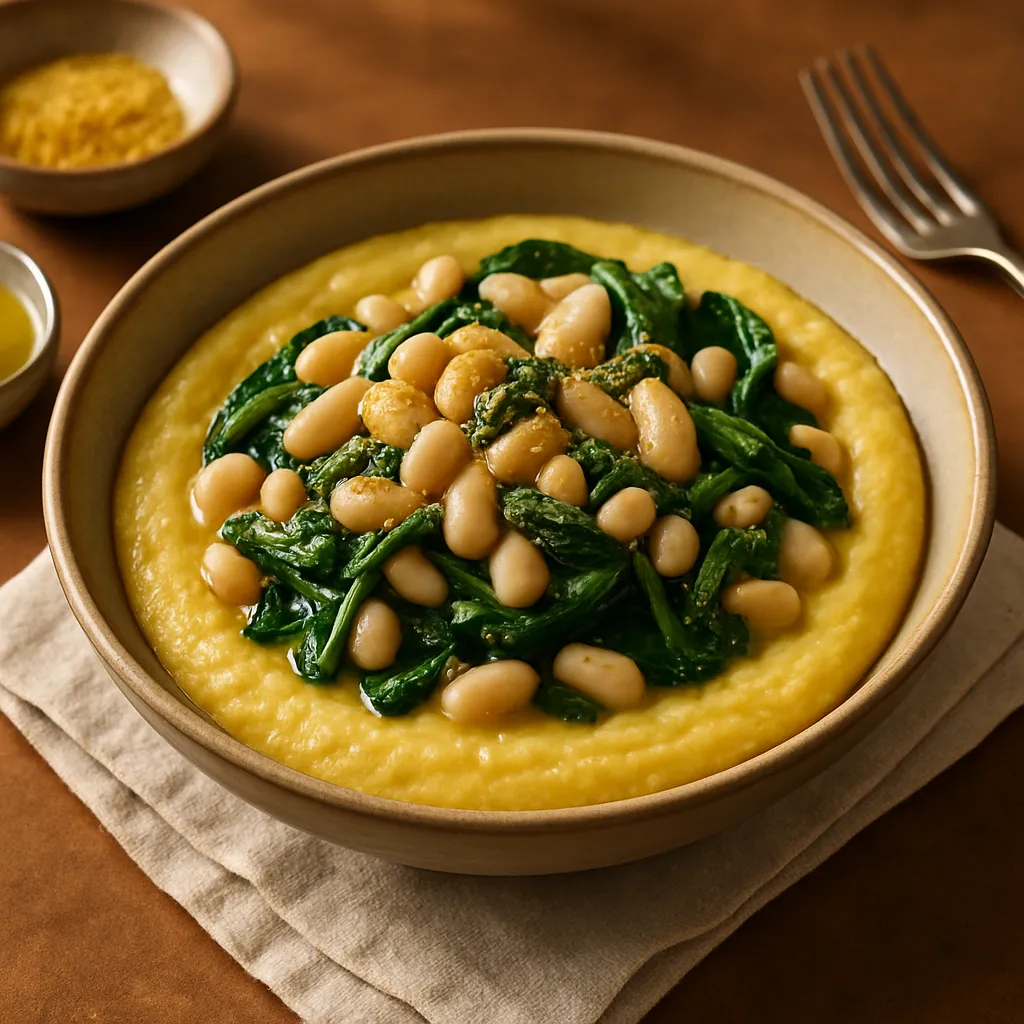White Bean and Spinach Polenta