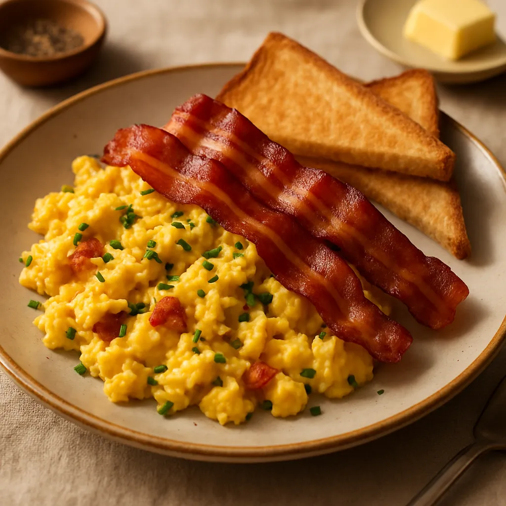 Rührei mit Speck - Scrambled Eggs with Bacon
