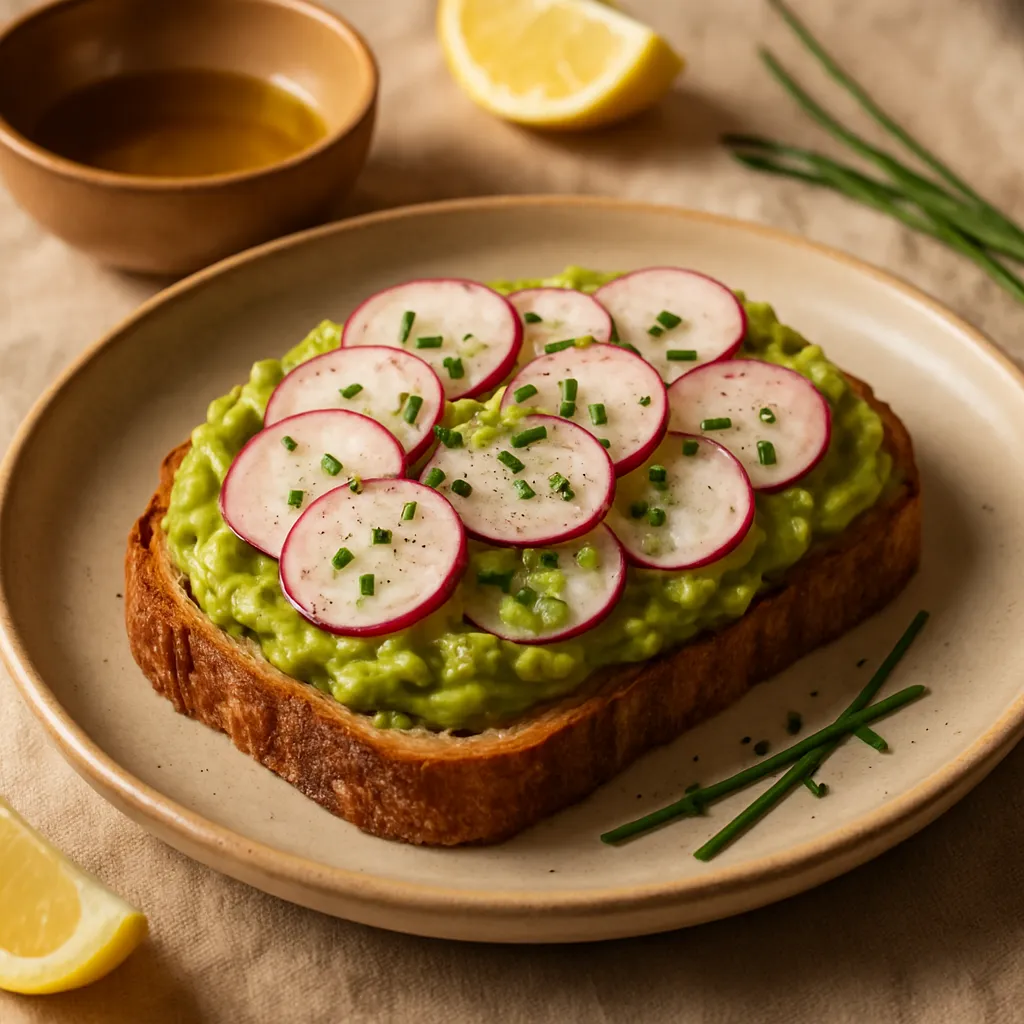 Tartine de Avocat et Radis