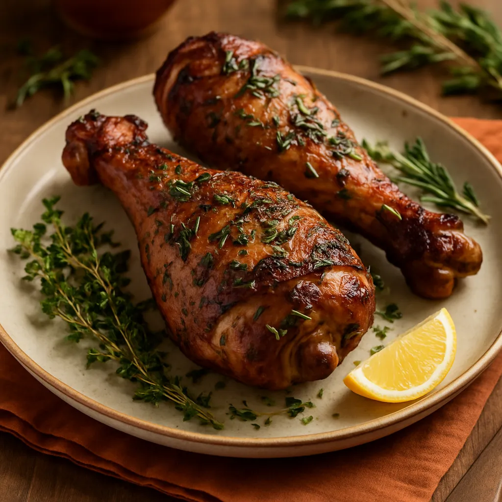 Photo of Smoked Turkey Legs with Herb Marinade