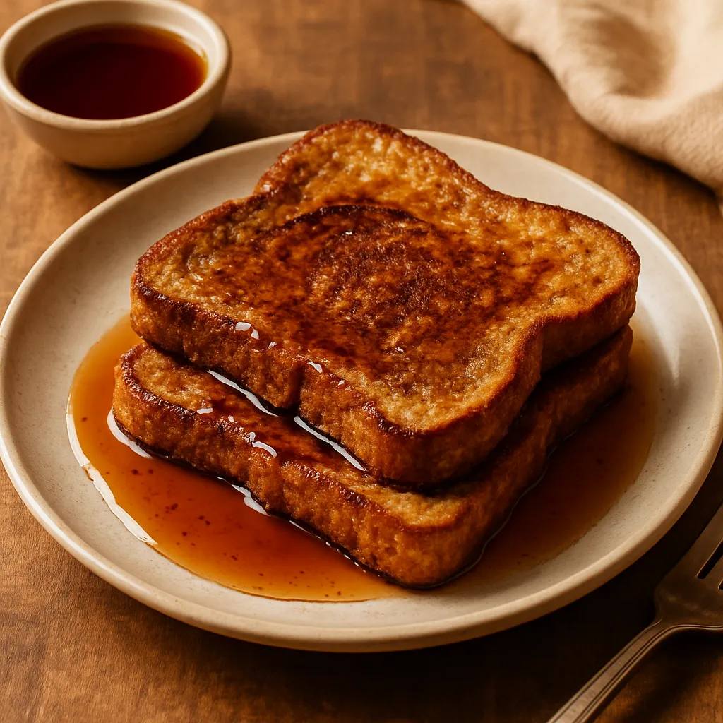 Vegan French Toast with Maple Syrup