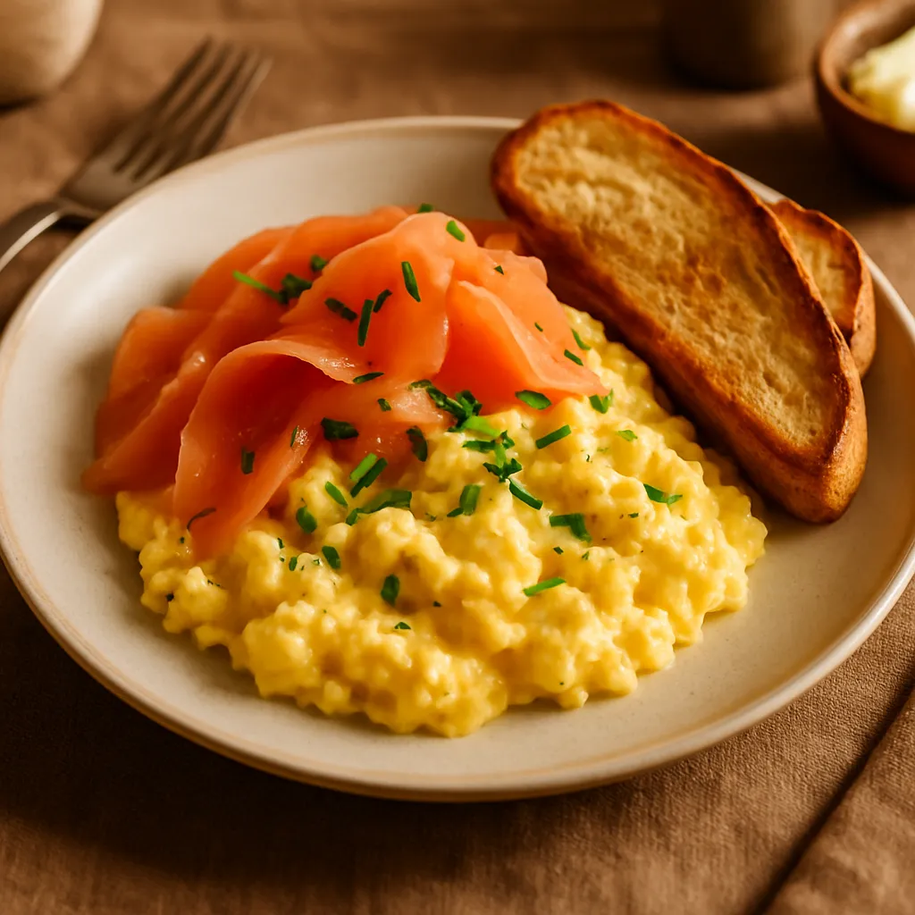 Lachs mit Rührei - Salmon with Scrambled Eggs