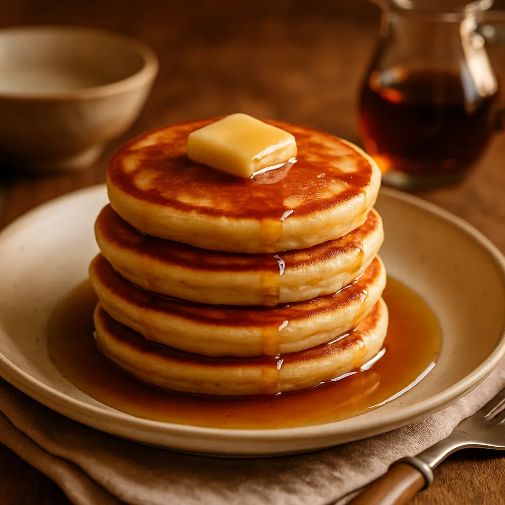 Scotch Pancakes with Maple Syrup