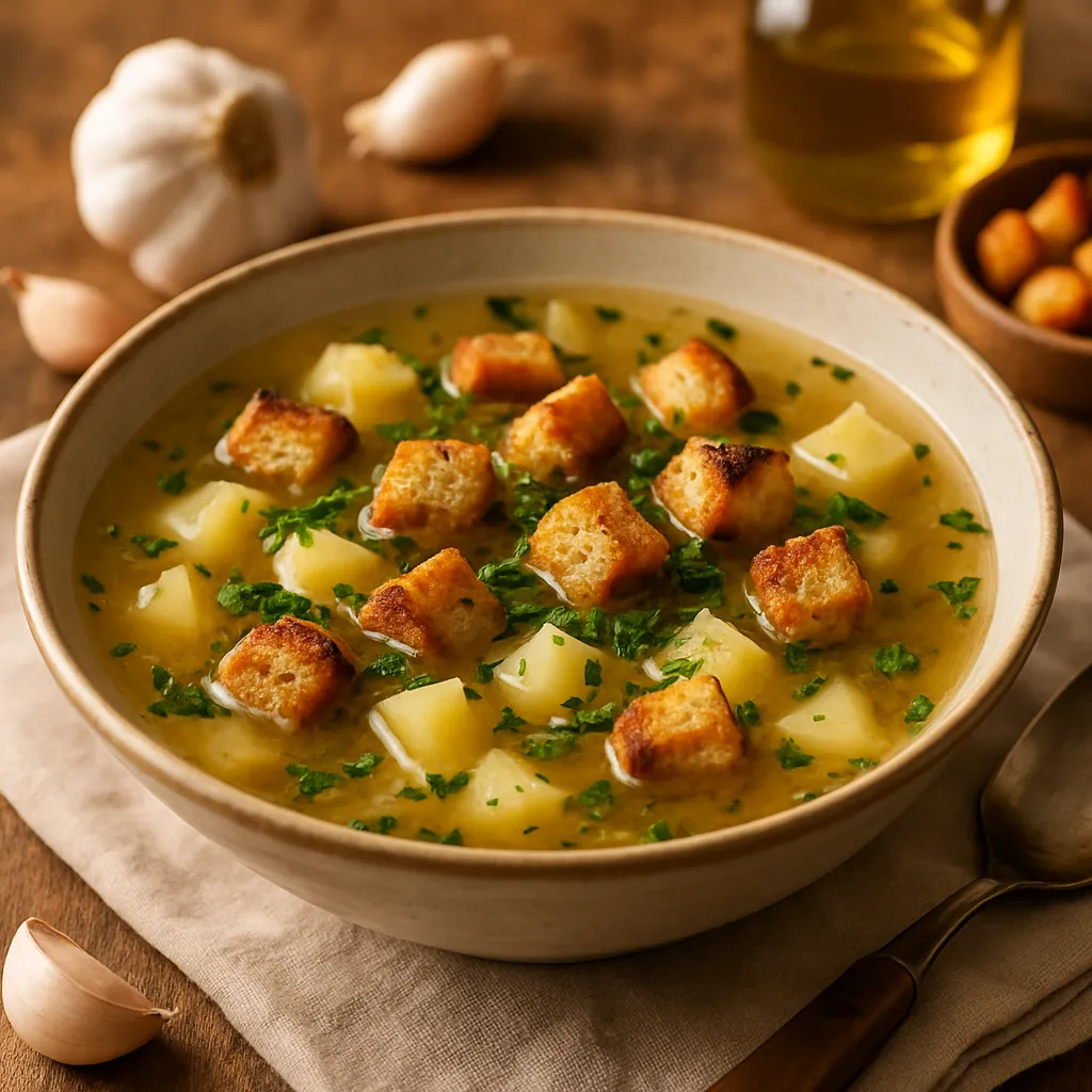 Photo of Česnečka (Czech Garlic Soup)