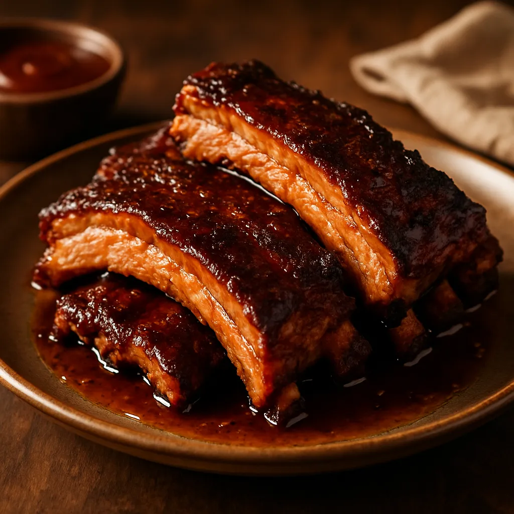 Photo of BBQ Smoked Ribs with Honey Glaze