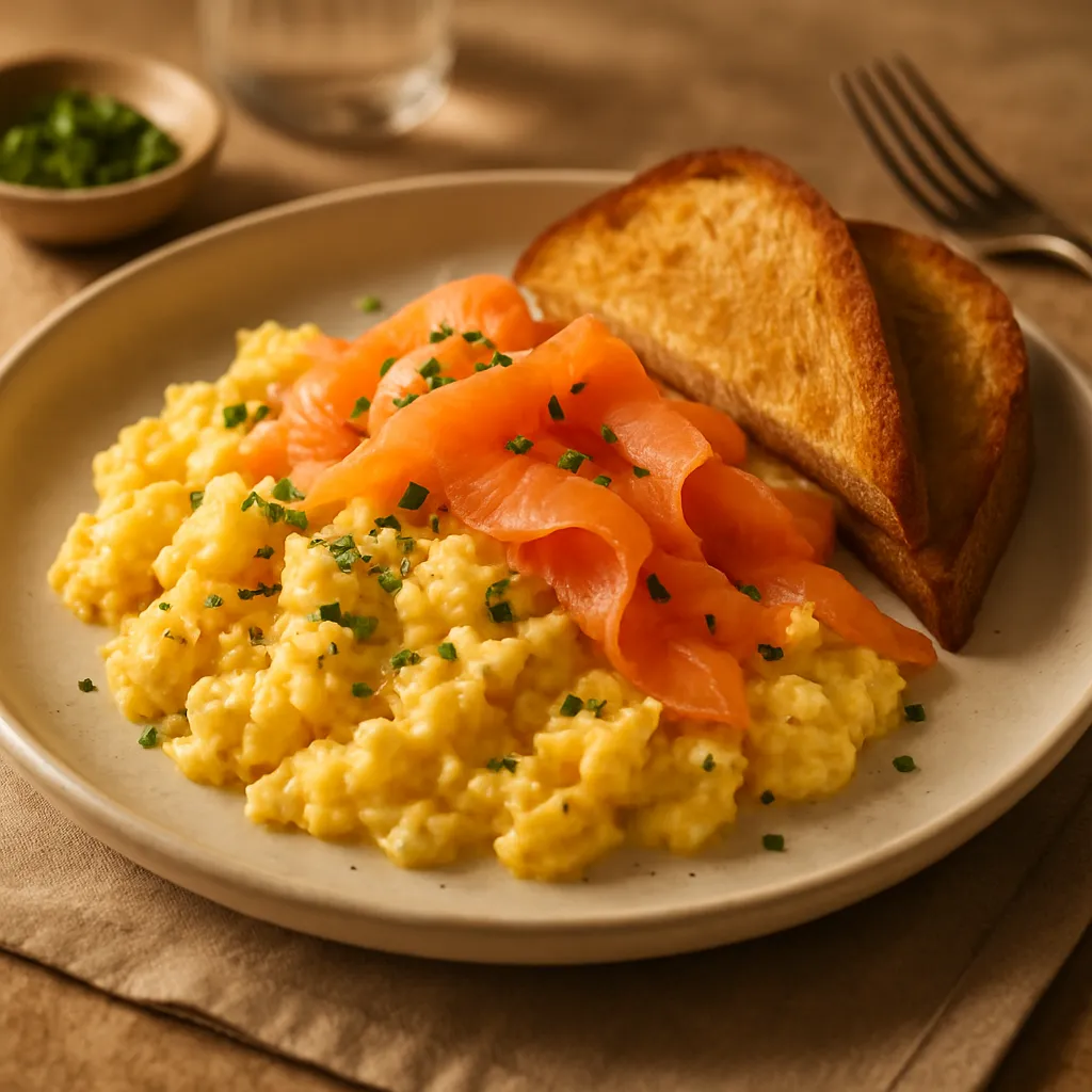 Rührei mit Räucherlachs