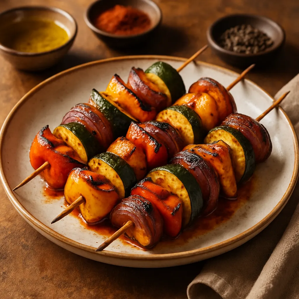 Photo of Grilled Vegetable Skewers with Smoky Marinade