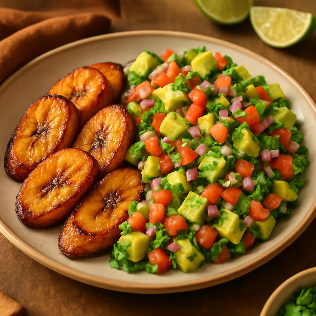 Photo of Fried Plantains with Avocado Salsa
