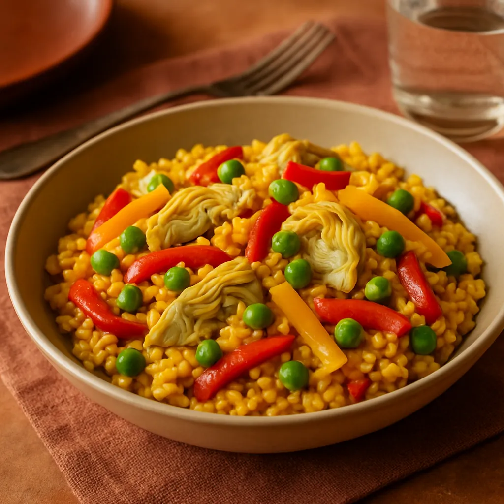 Saffron Infused Vegan Paella