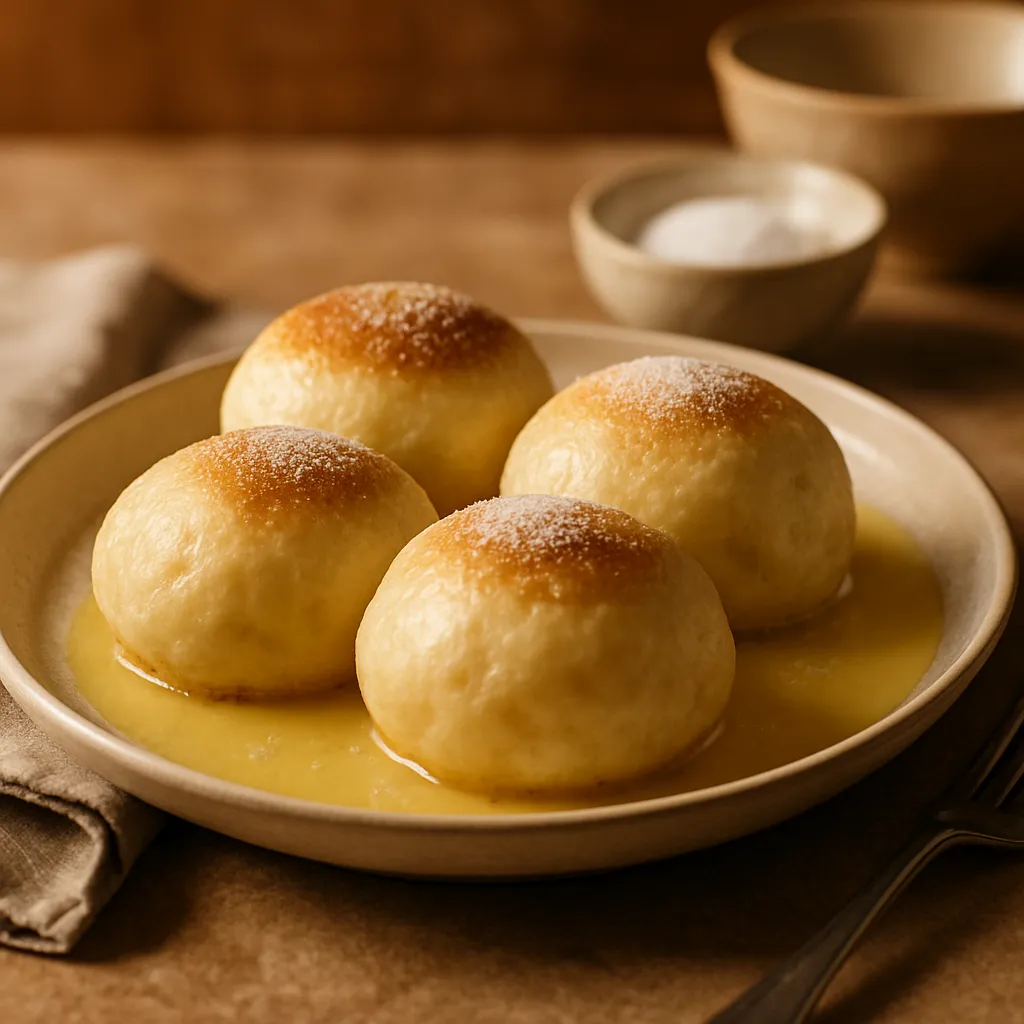 Dampfnudeln - Steamed Yeast Dumplings