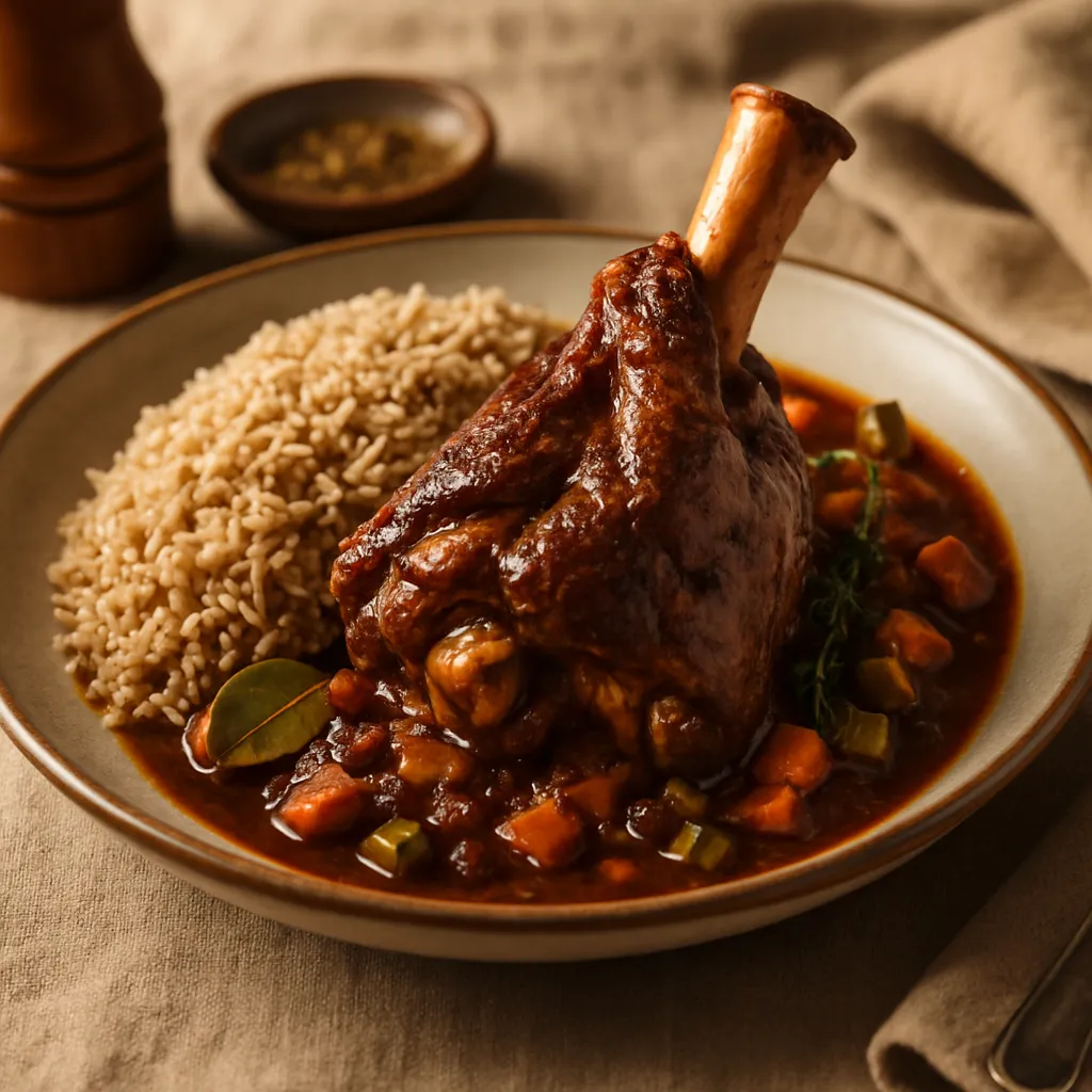 Photo of Braised Lamb Shank with Rice