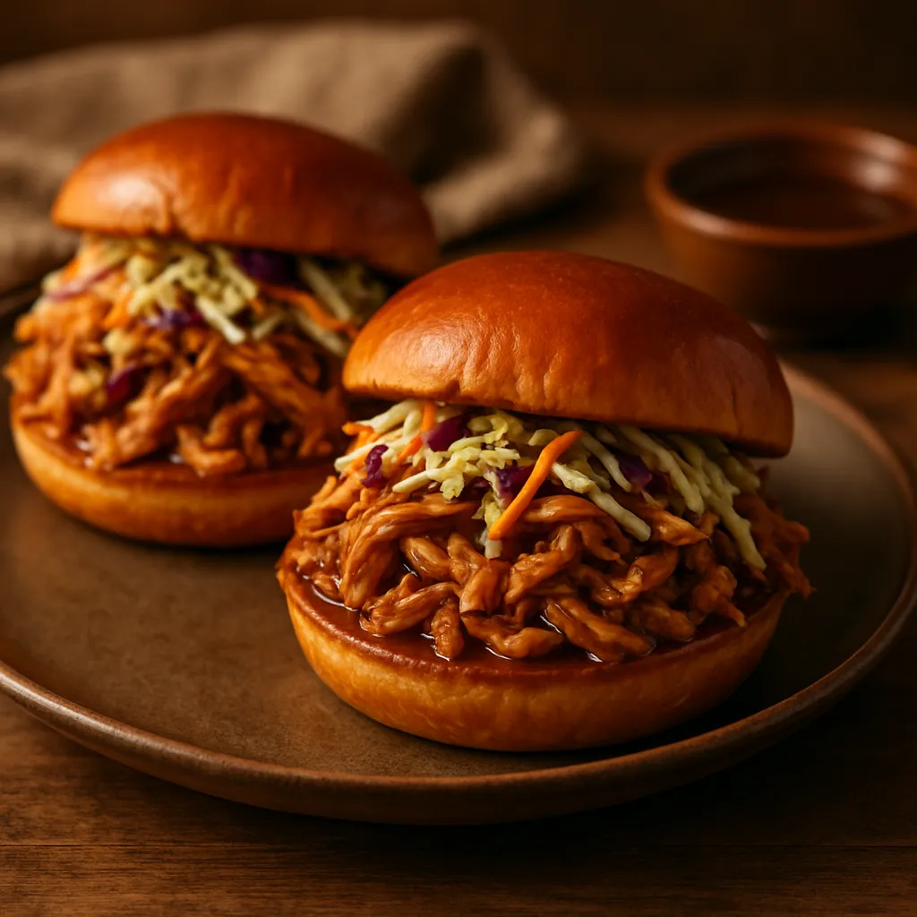 Photo of Pulled Chicken Sandwiches with Vinegar Sauce