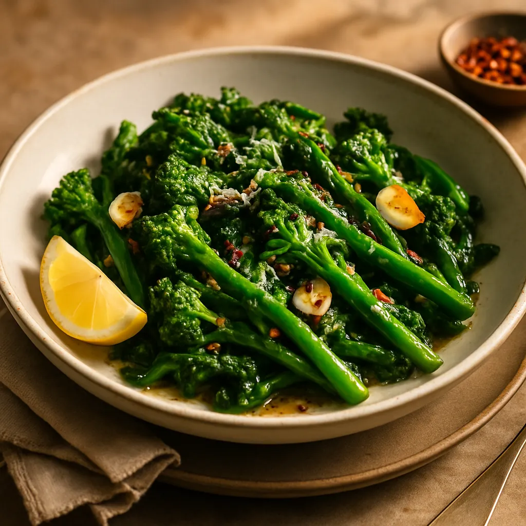 Sautéed Broccoli Rabe with Garlic and Chili
