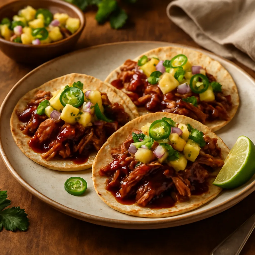 Photo of BBQ Pork Tacos with Pineapple Salsa
