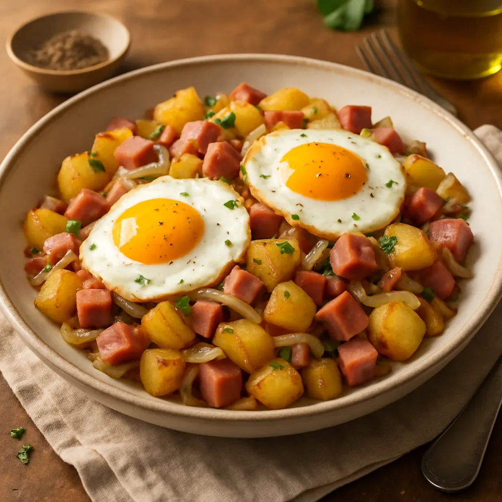 Schinken und Eierpfanne