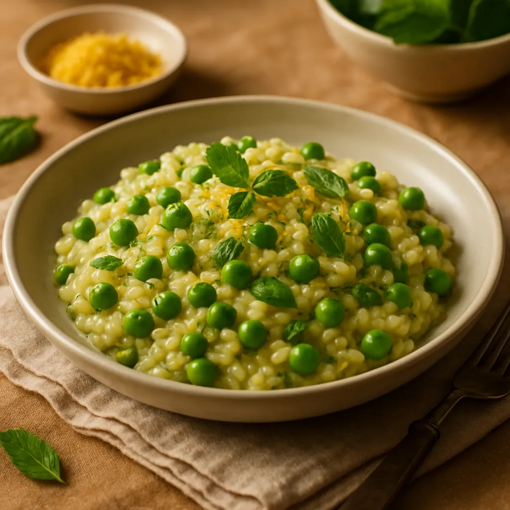 Sweet Pea and Mint Risotto